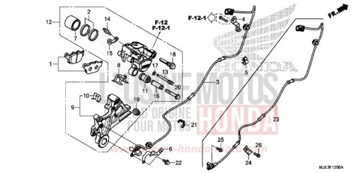 REAR BRAKE CALIPER CBR650FAE de 2014